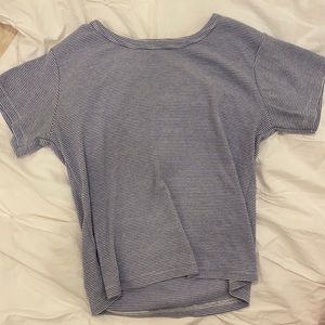 Striped classic cropped t-shirt